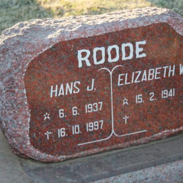 ROODE Hans J. 1937-1997 &amp; Elizabeth W. 1941-