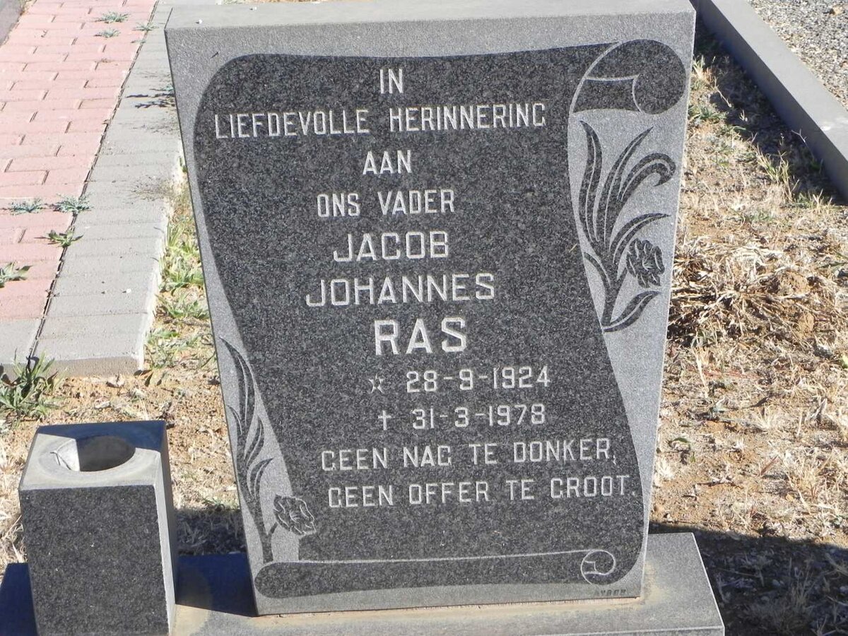 RAS Jacob Johannes 1924-1978