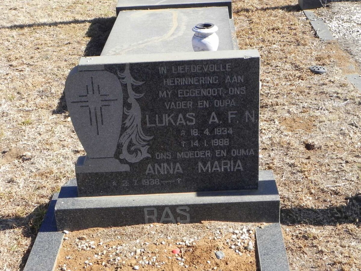 RAS Lukas A.F.N. 1934-1988 &amp; Anna Maria 1938-