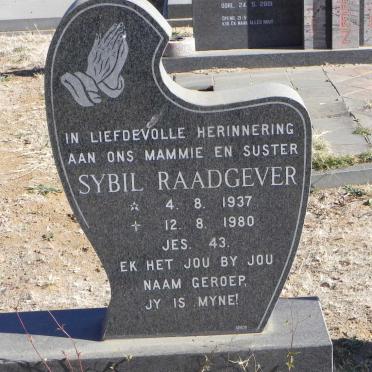 RAADGEVER Sybil 1937-1980