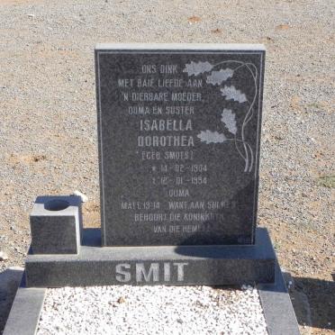 SMIT Isabella Dorothea nee SMUTS 1904-1994