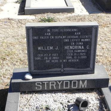 STRYDOM Willem J. 1927-1993 &amp; Hendrina C. HAWKINS 1929-1989