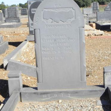 TOIT Elizabeth, du nee FAURIE 1884-1952