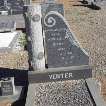 VENTER Johannes Alidarus 1916-1973 &amp; Johanna Maria 1916-1980