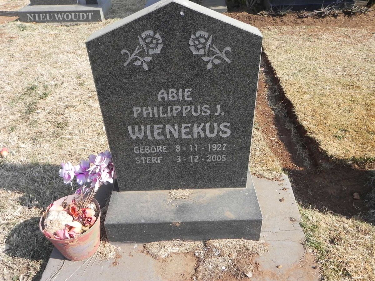 WIENEKUS Abie Philippus J. 1927-2005