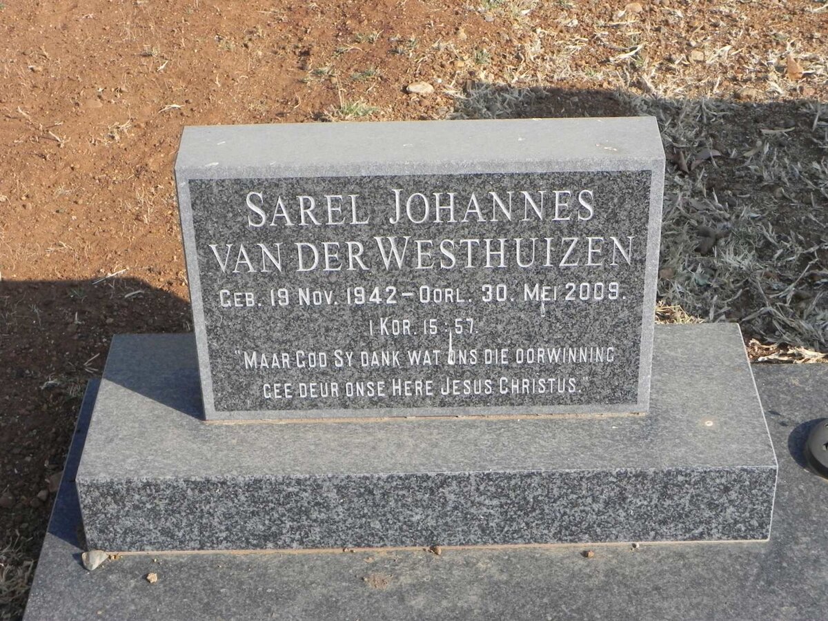 WESTHUIZEN Sarel Johannes, van der 1942-2009