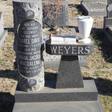 WEYERS Carel David 1918-1975 &amp; Maria Jacoba Magdalena HUYSER 1924-1992