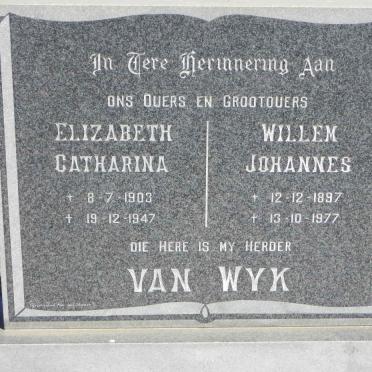 WYK Willem Johannes, van 1897-1977 &amp; Elizabeth Catharina 1903-1947