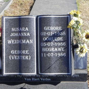 WEIDEMAN Susara Johanna nee VENTER 1958-1986