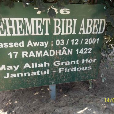 ABED Rehemet Bibi -2001