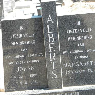ALBERTS Johan 1905-1992 &amp; Margaretha STEINMANN 1912-