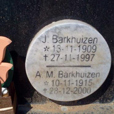 BARKHUIZEN J. 1909-1997 &amp; A.M. 1915-2000