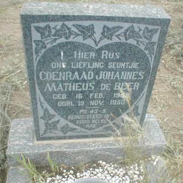 BEER Coenraad Johannes Matheus, de -1950