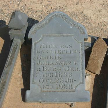 BERG Dirkie Johannes, v.d. 1933-1936