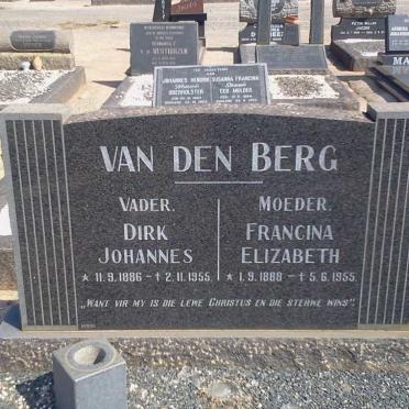 BERG Dirk Johannes, van den 1886-1955 &amp; Francina Elizabeth 1888-1955