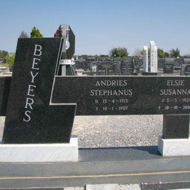BEYERS Andries Stephanus 1915-1989 &amp; Elsie Susanna 1921-2002