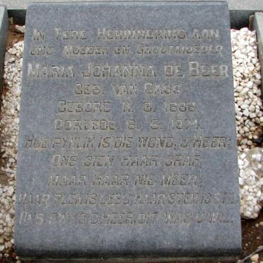 BEER Maria Johanna, de nee VAN GASS 1888-1974