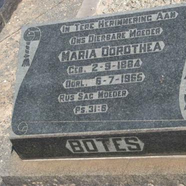 BOTES Maria Dorothea 1884-1965