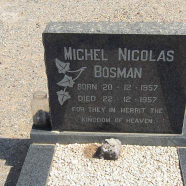 BOSMAN Michel Nicholas 1957-1957
