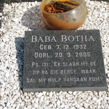 BOTHA Andriaas Adriaan 1953-1989 :: BOTHA Baba 1932-2005