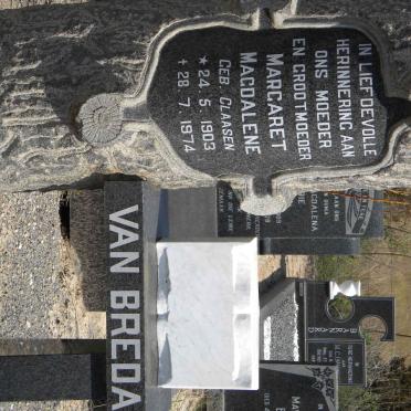 BREDA Margaret Magdalene, van nee CLAASEN 1903-1974