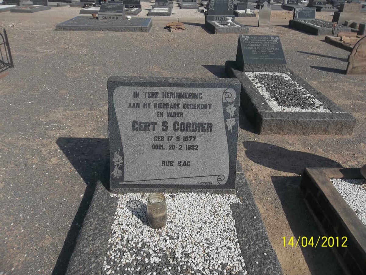 CORDIER Gert S. 1877-1932