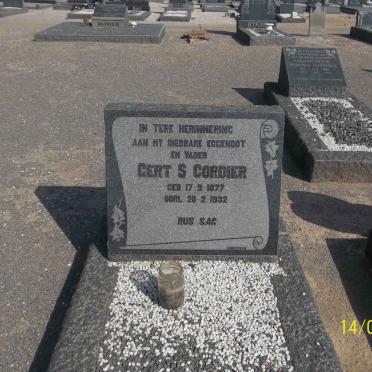 CORDIER Gert S. 1877-1932