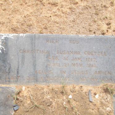COETZEE Christina Susanna 1917-1918