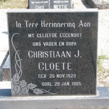 CLOETE Christiaan J. 1929-1985