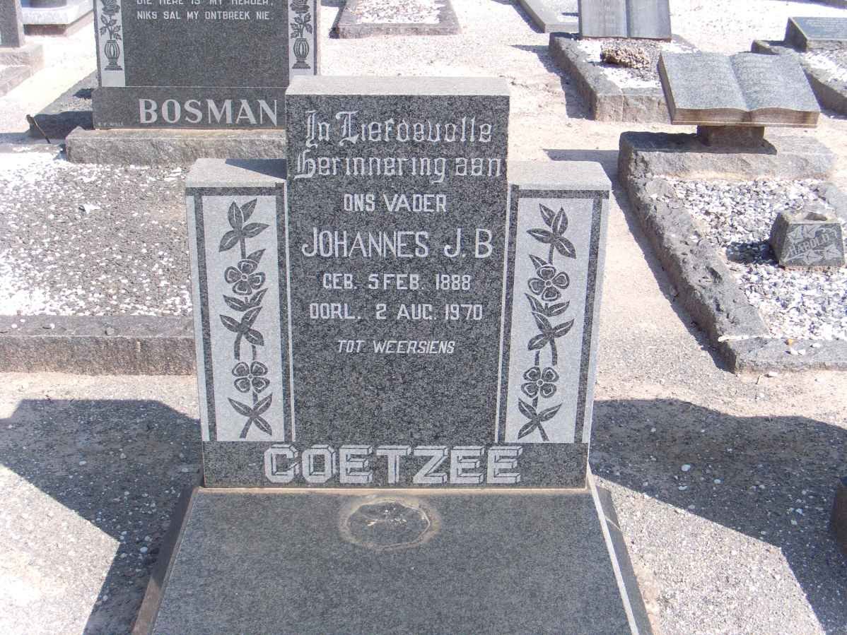 COETZEE Johannes J.B. 1888-1970