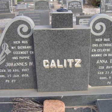 CALITZ Johannes M. 1907-1958 &amp; Anna E. BUITENDAG 1914-1977