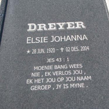 DREYER Elsie Johanna 1920-2004
