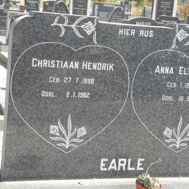 EARLE Christiaan Hendrik 1898-1982 &amp; Anna Elizabeth 1901-1978