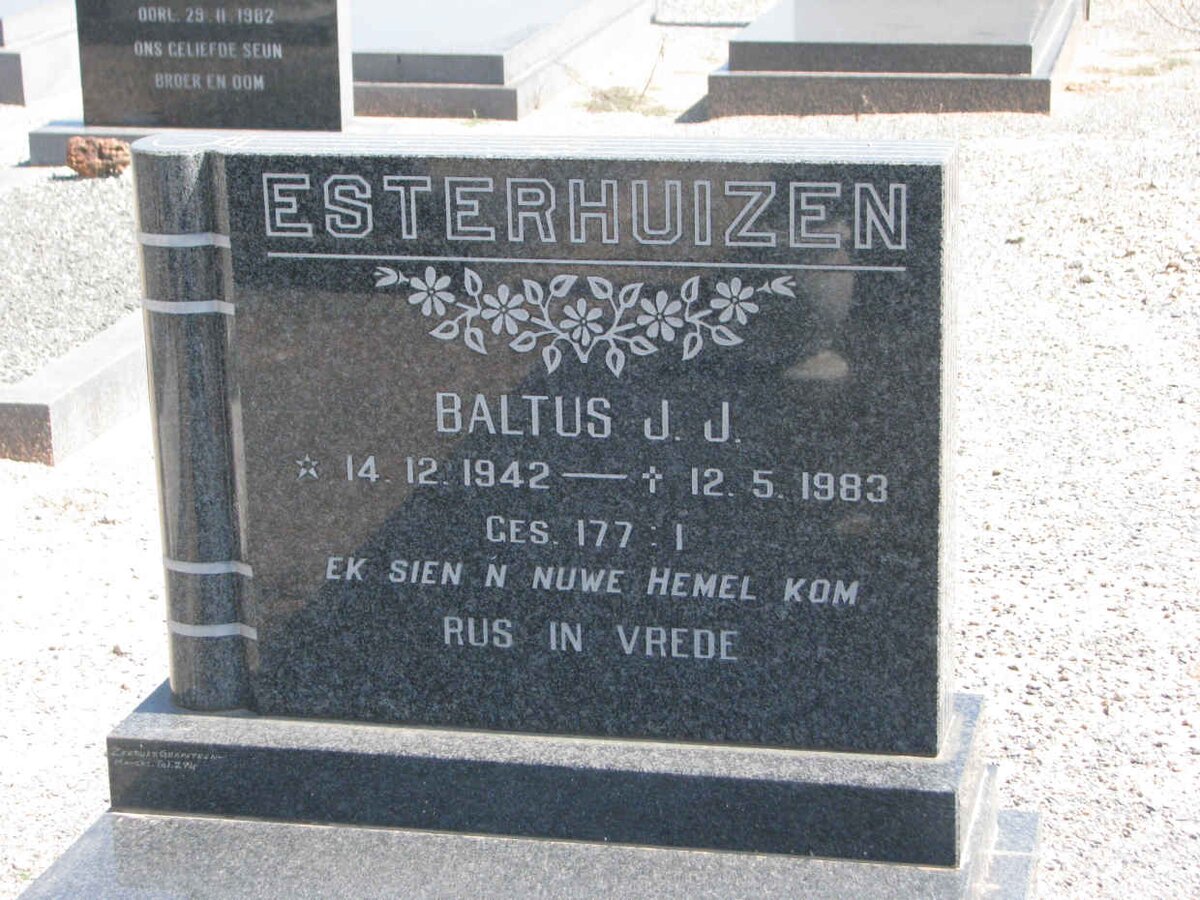 ESTERHUIZEN Baltus J.J. 1942-1983