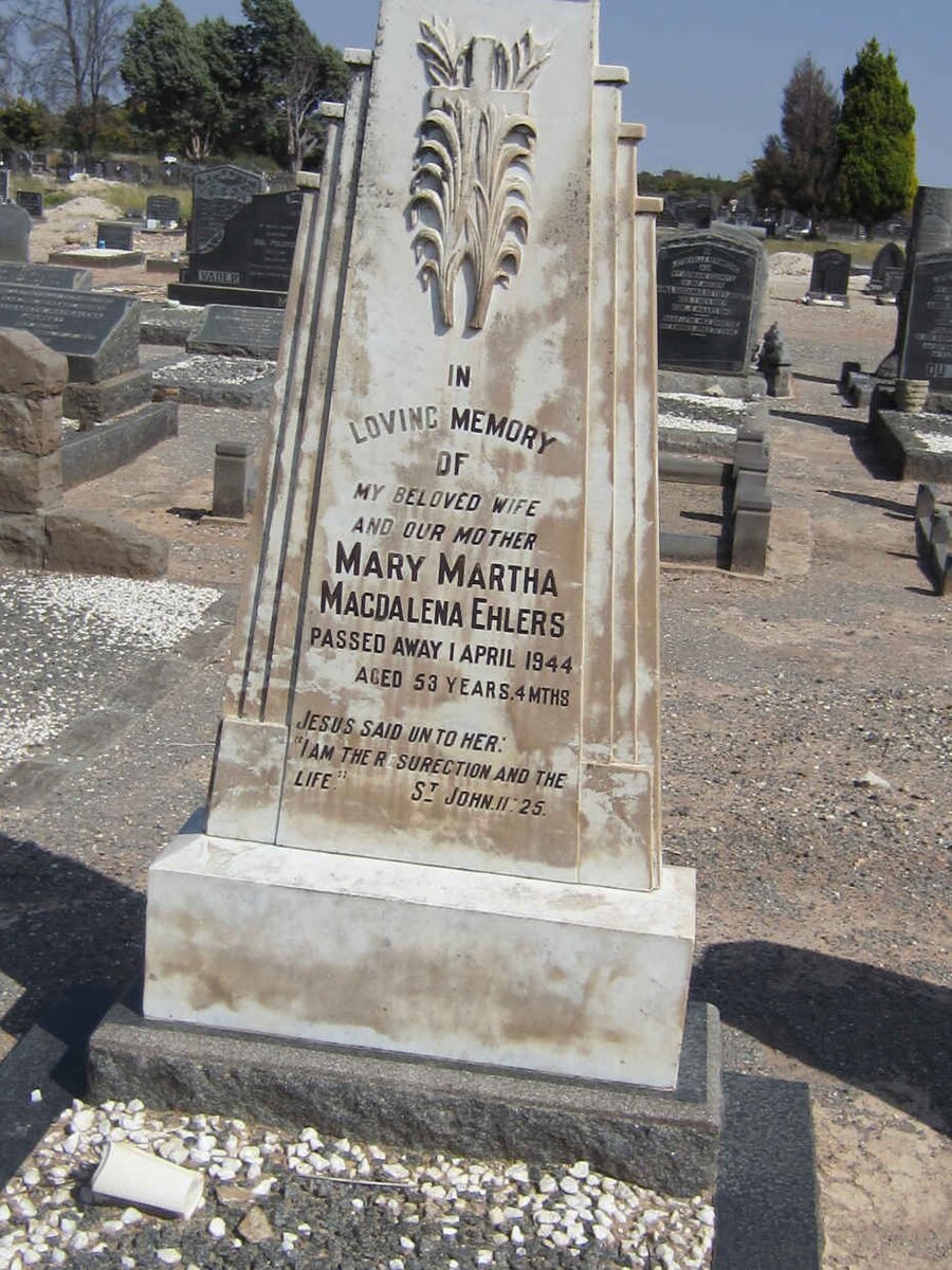 EHLERS Mary Martha Magdalena -1944