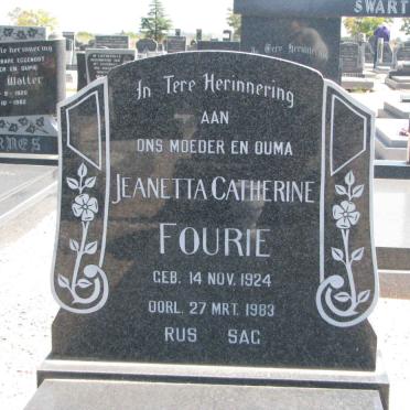 FOURIE Jeanetta Catherine 1924-1983