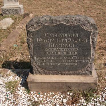 HAMMAN Catharina Kepler nee MUNTINGH 1843-1881