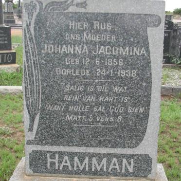 HAMMAN Johanna Jacomina 1856-1938