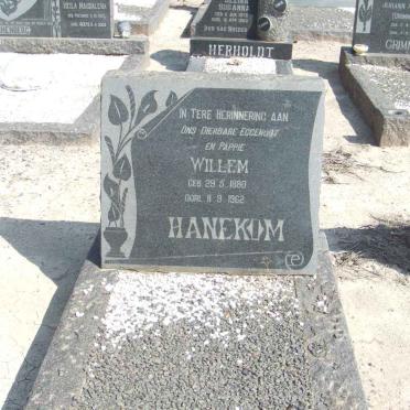 HANEKOM Willem 18?0-1962