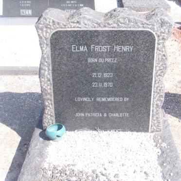 HENRY Elma Frost nee DU PREEZ 1923-1970