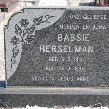 HERSELMAN Babsie 1913-1989