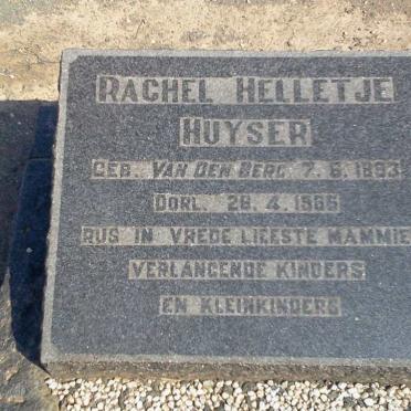 HUYSER Rachel Helletje nee VAN DEN BERG 1893-1966