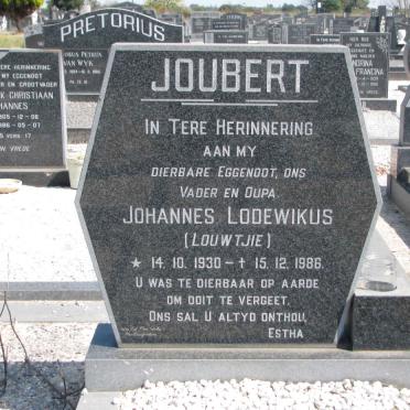 JOUBERT Johannes Lodewikus 1930-1986