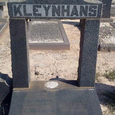 KLEYNHANS Cornelia M. nee CLASE 1888-1965