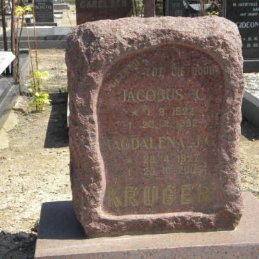 KRUGER Jacobus C. 1922-1992 &amp; Magdalena J.G. 1927-2005