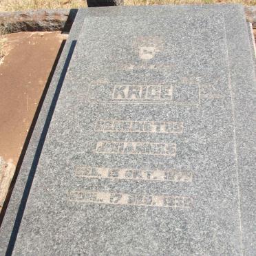 KRIGE Benedictus Johannes 1877-1930