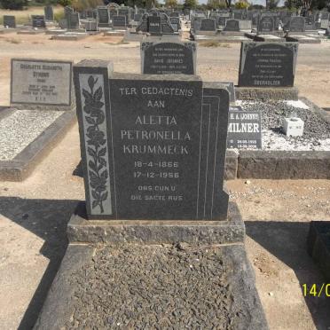 KRUMMECK Aletta Petronella 1866-1956