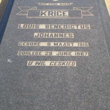 KRIGE Louis Benedictus Johannes 1916-1967