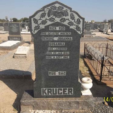 KRUGER Jacobus Cornelus 1863-1931 &amp; Renske Johanna LAMBINON 1865-1962