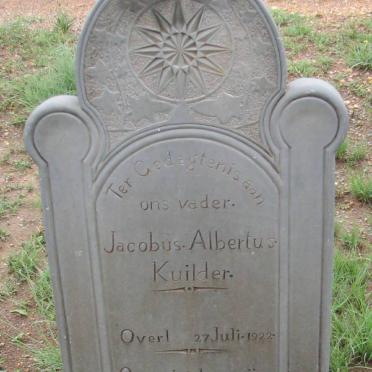 KUILDER Jacobus Albertus -1922